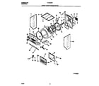 Frigidaire FLXE52RBT4 upper cabinet/drum/heater diagram