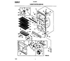 Frigidaire FFU16F9FW0 cabinet/control/shelves diagram