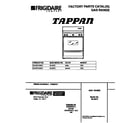Tappan 30-2272-23/07 cover diagram
