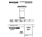Universal/Multiflex (Frigidaire) MRT16CGEW3 cover diagram