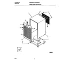 White-Westinghouse MDDQ40FW1 cabinet front and wrapper diagram