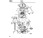 Universal/Multiflex (Frigidaire) MWX433RED1 motor/tub diagram