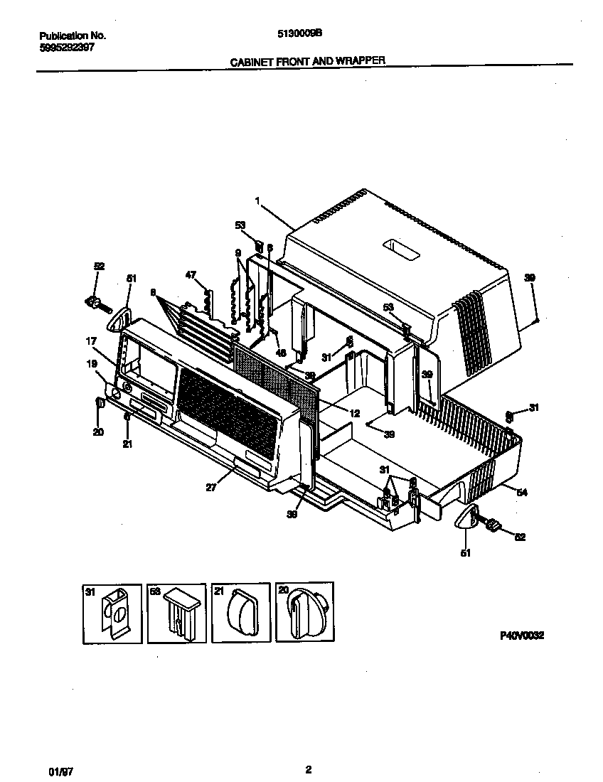 Cabinet front and wrapper