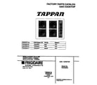 Tappan TGC3X6XCT2 cover diagram