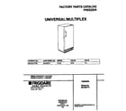 Universal/Multiflex (Frigidaire) MFU20F7FW0 cover diagram
