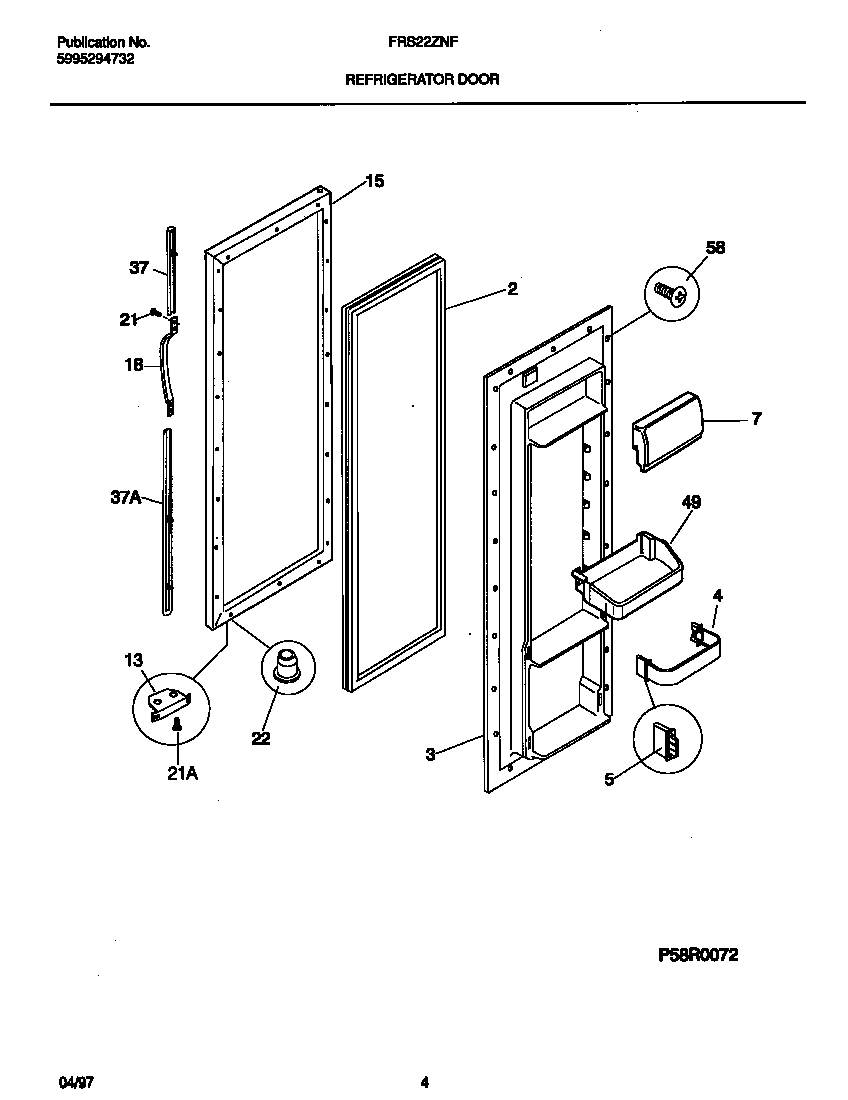 Refrigerator door