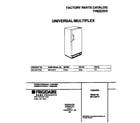 Universal/Multiflex (Frigidaire) MFU16F7FW0 cover diagram
