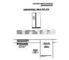 Universal/Multiflex (Frigidaire) MRS22WNEW3 cover diagram