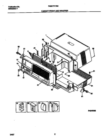 Cabinet front and wrapper