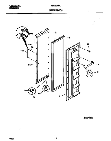 Freezer door