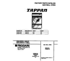 Tappan TGB557CEB2 cover diagram