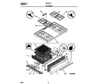Universal/Multiflex (Frigidaire) MGF331BFWA top/drawer diagram
