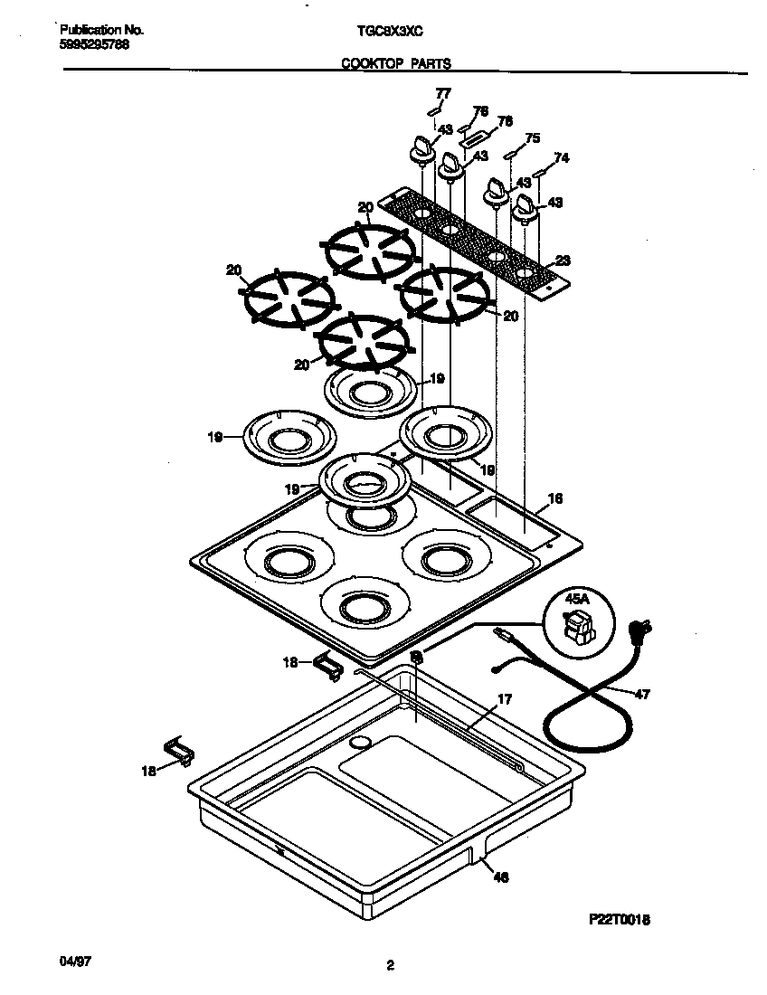 Cooktop parts