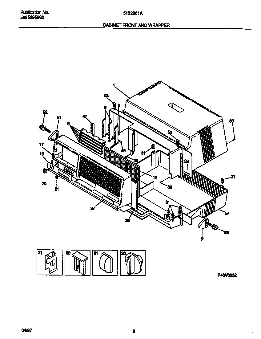 Cabinet front and wrapper