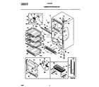Frigidaire FFU20G9FW0 cabinet/control/shelves diagram