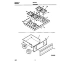 Universal/Multiflex (Frigidaire) MGF354BFWA top/drawer diagram