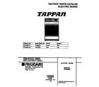 Tappan TEF350SCDE cover diagram