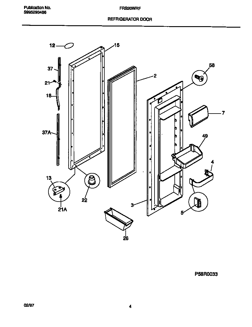 Refrigerator door