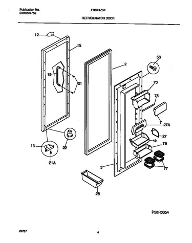 Refrigerator door