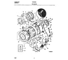 Frigidaire FWT445GES1 tub & motor diagram