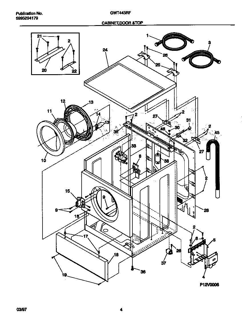 CABINET, DOOR & TOP