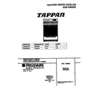 Tappan TGF354SCDD cover diagram