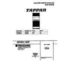 Tappan TGO356BFDB cover diagram
