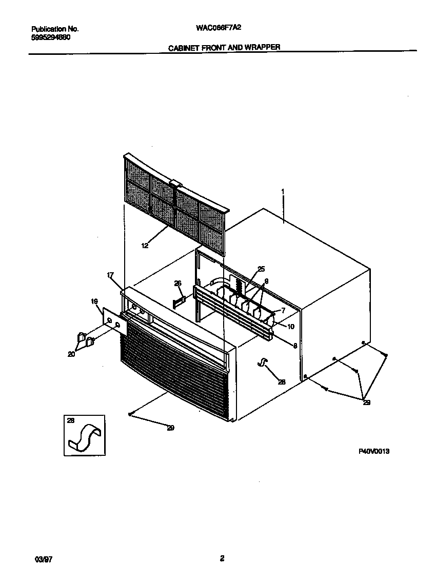 Cabinet front and wrapper