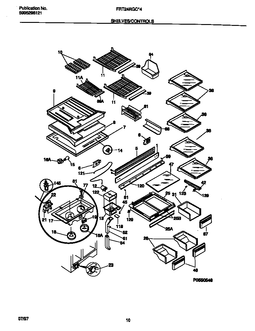 Shelves/controls