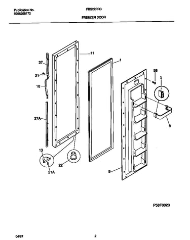 Freezer door