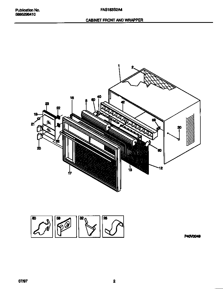 Cabinet front and wrapper