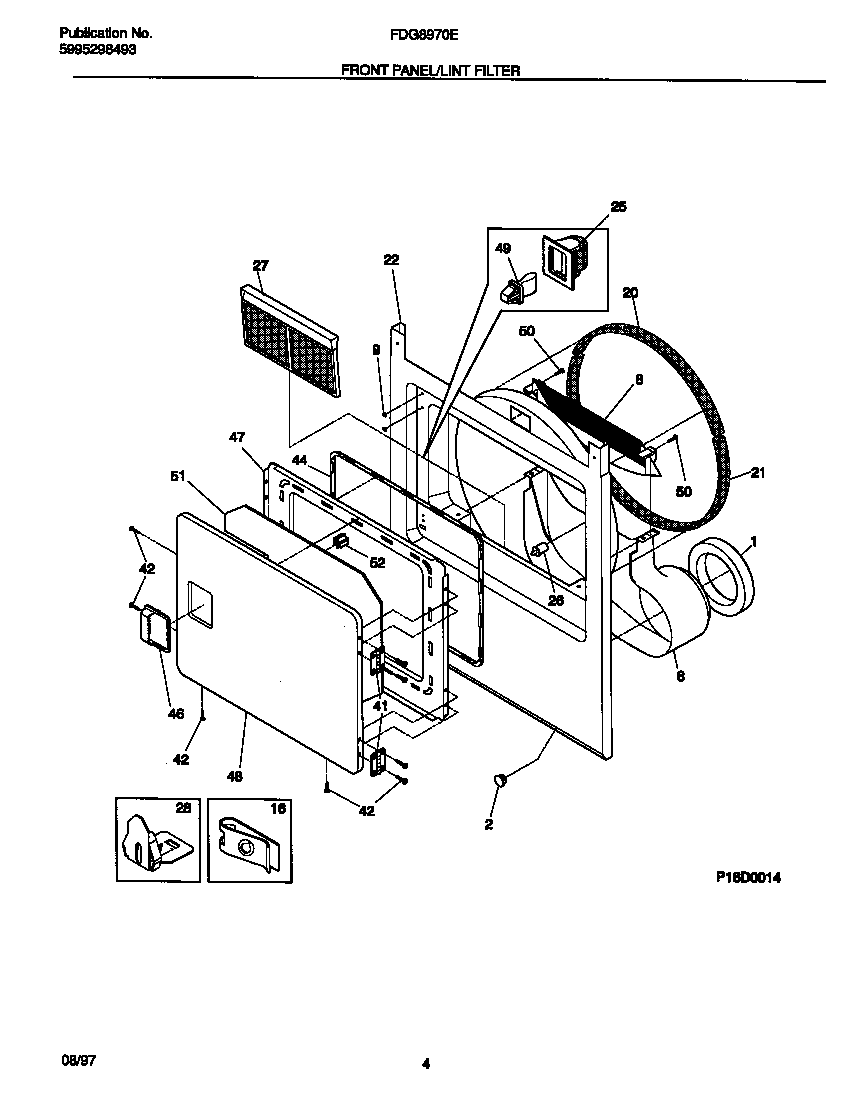 FRONT PANEL/LINT FILTER