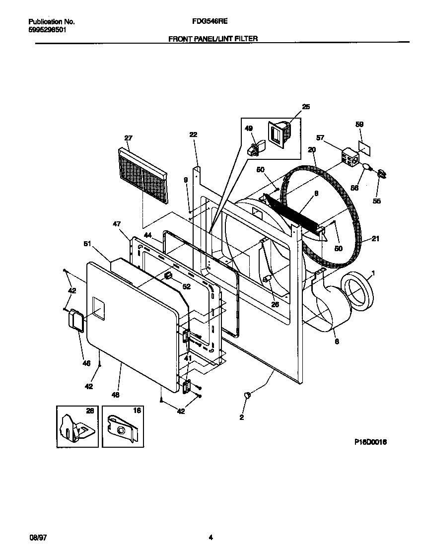 FRONT PANEL/LINT FILTER