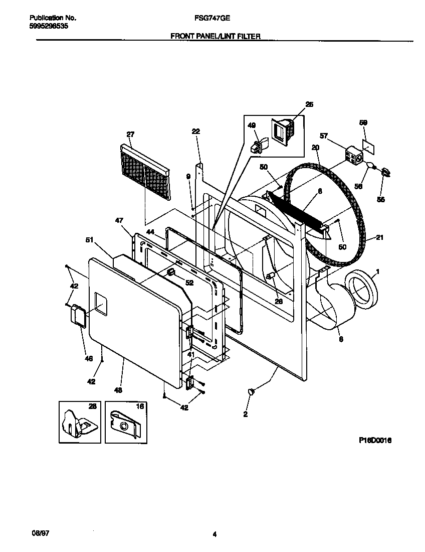 FRONT PANEL/LINT FILTER