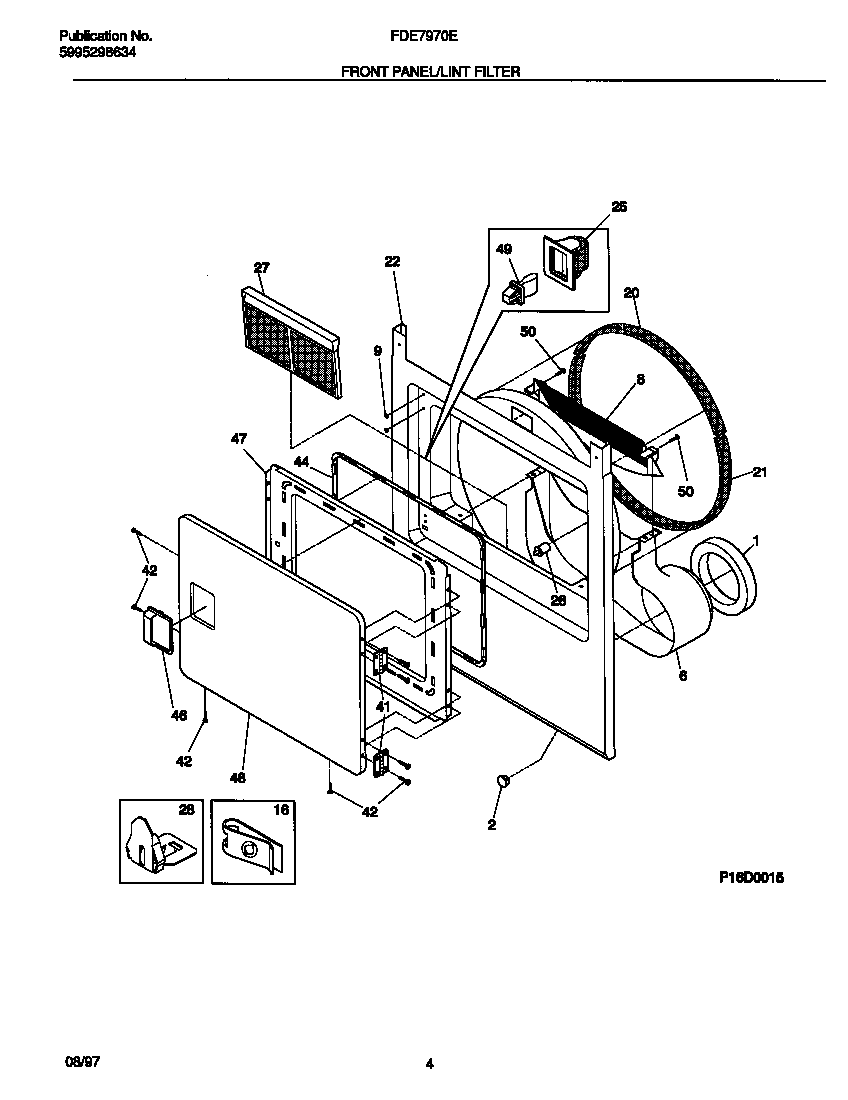 FRONT PANEL/LINT FILTER