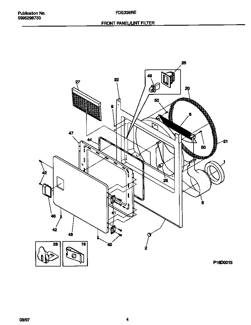 FRONT PANEL/LINT FILTER