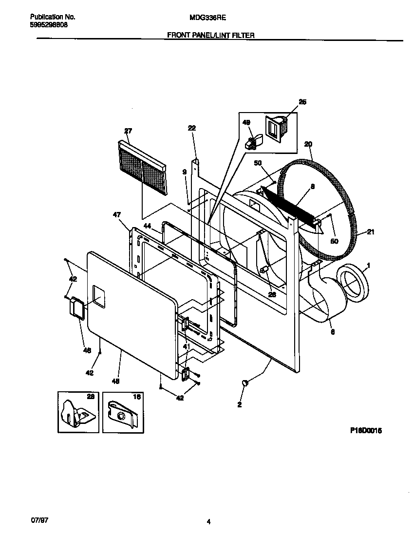 FRONT PANEL/LINT FILTER