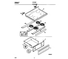 Universal/Multiflex (Frigidaire) MEF356BFDB top/drawer diagram
