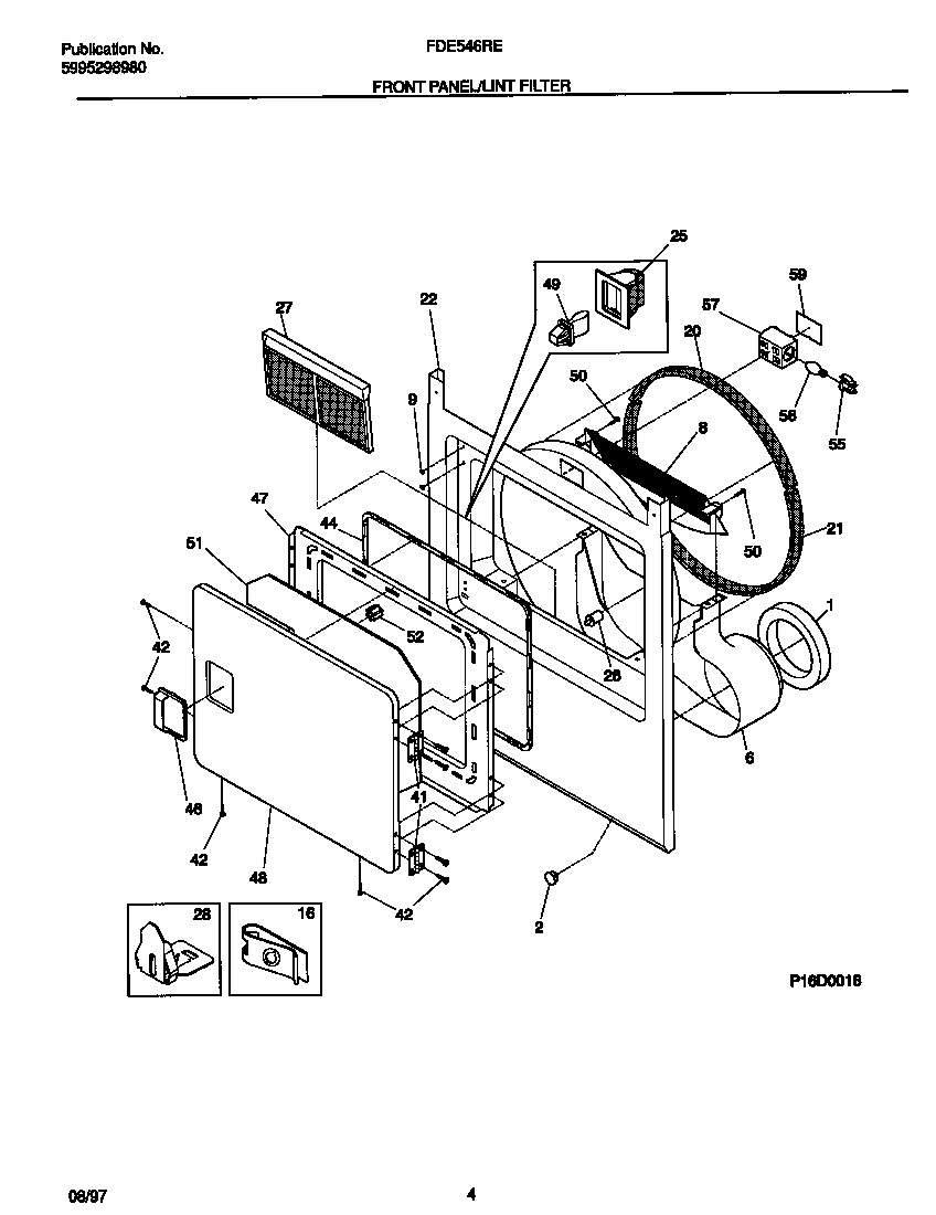 FRONT PANEL/LINT FILTER