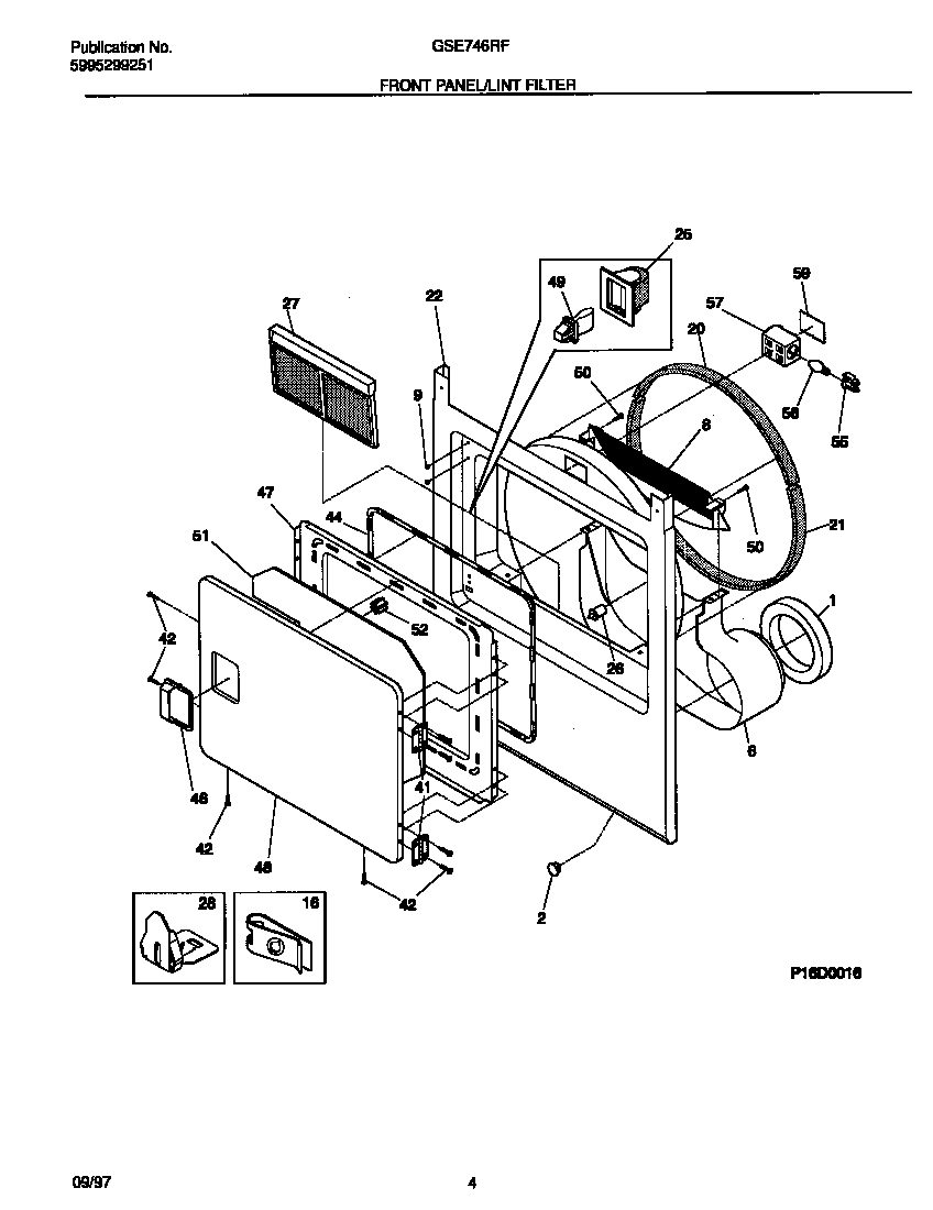 FRONT PANEL/LINT FILTER