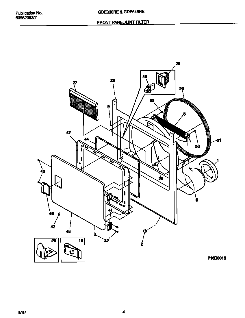 FRONT PANEL/LINT FILTER