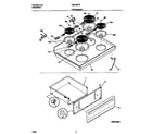 Universal/Multiflex (Frigidaire) MEF305PBWG top/drawer diagram