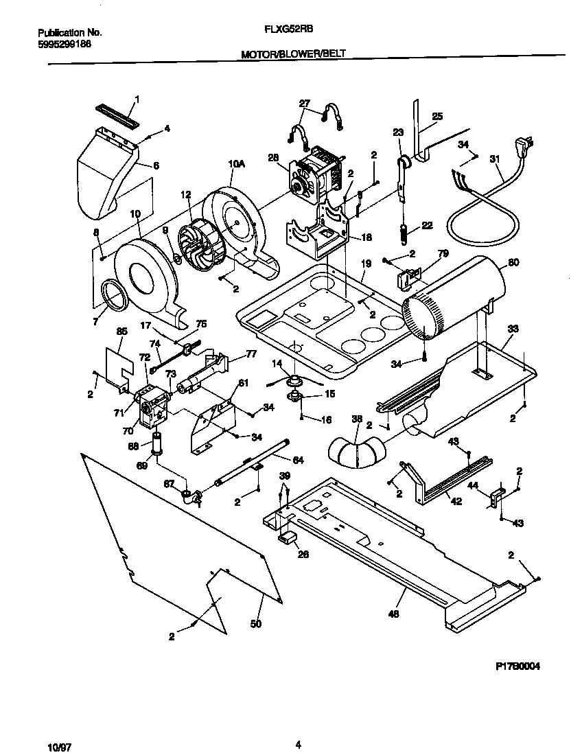 Motor/blower/belt