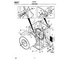 Universal/Multiflex (Frigidaire) MDE436REW1 cabinet/drum diagram