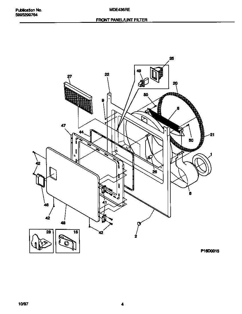 FRONT PANEL/LINT FILTER