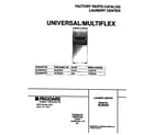 Universal/Multiflex (Frigidaire) MLXE62RED3 cover diagram