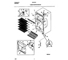 Universal/Multiflex (Frigidaire) MFU20F3BW6 cabinet-control/shelves diagram