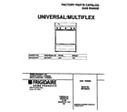 Universal/Multiflex (Frigidaire) MPF300PXWC cover diagram