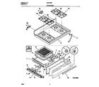 Universal/Multiflex (Frigidaire) MGF345BEDC top/drawer diagram