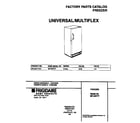 Universal/Multiflex (Frigidaire) MFU20F7FW1 cover diagram